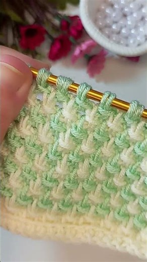 tunisian pattern model 😍 #crochet #tunisian #knitting