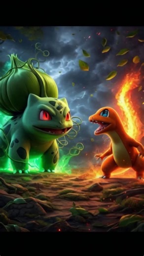 Anime Fusion: Bulbasaur and Charmander in Animation