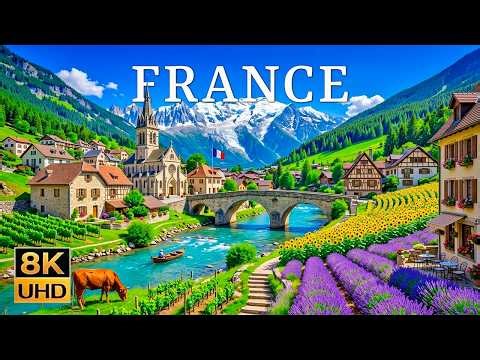 France 8K 🇫🇷 | Cinematic Travel Tour of Paris, French Riviera & Stunning Landscapes