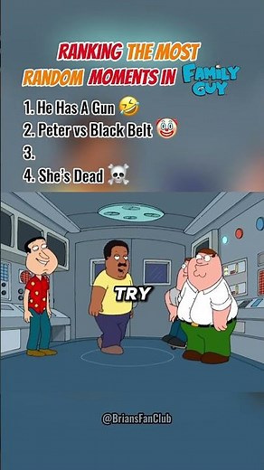 Ranking the Most Random Moments in Family Guy 🤣