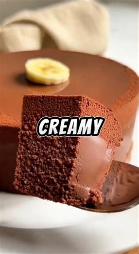 Banana Chocolate Mousse Cake 🍰 3 Ingredient, No Sugar, No Flour!