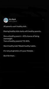 If you want healthy kids, you have to set the example. Kids won’t always listen to what we say, but they will model what we do. Drop a  if you’re training hard today. #parents #dadbod #fitdad #bachperformance | Bach Performance | Facebook