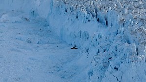 120K views · 140 reactions | VAPOR 55: Extended endurance, versatile payload, and extreme weather capability. Measuring glacier movements in Greenland with the University of Kansas, using sensor-equipped landing gear. See the UAS in action! #VAPOR55 #ClimateData #UAS #Arctic  credit: Emily J. Arnold, University of Kansas | AV | Facebook