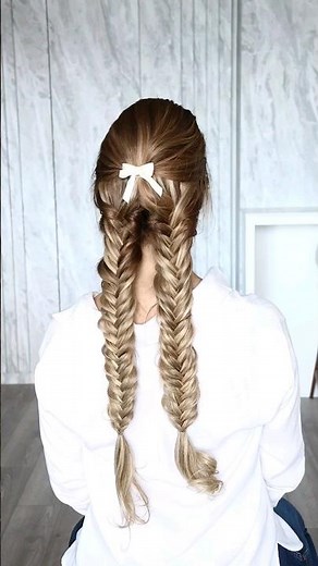 Fishtail braids for today. What is your favorite braid? 💗 #hairstyles #braids