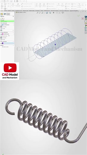 Helical features in solidworks || Helix spring design in solidworks