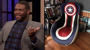 13K views · 94 reactions | Sam Richardson loves "The Avengers" so much he has a Captain America massage chair. #CONAN | Team Coco | Facebook