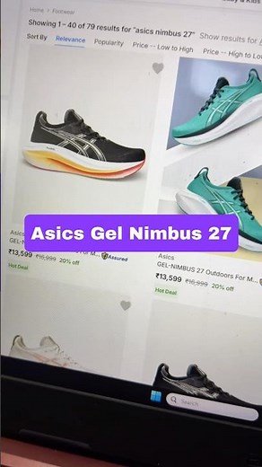 Asics gel nimbus 27 in Flipkart Goat Sale 2026