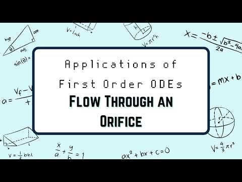Flow Through an Orifice | Applications of First Order ODE | Differential Equations | Sir Gelo Lopez