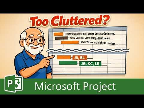 Clean Up Your Gantt Chart with Resource Initials