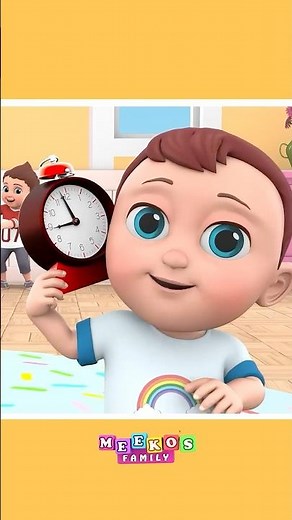 Clock Goes Tick Tock Tick, The Bells Go Ding Ding Dong #shorts #kidssong #meekosfamily