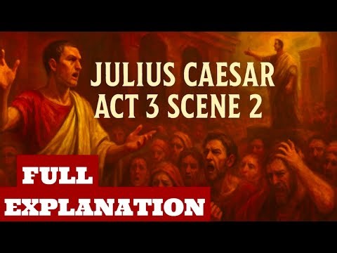 Julius Caesar Act 3 Scene 2 – Full Explanation in Hindi | Brutus vs Antony Speech | ICSE Class 10