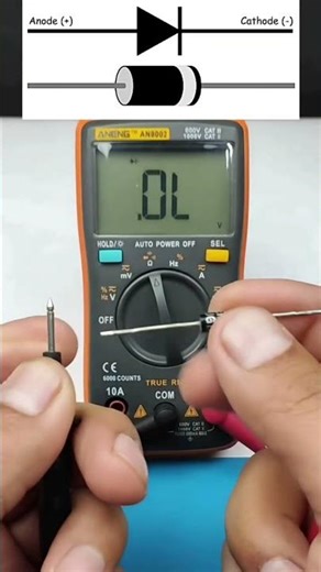 Daiod ki testing kaise kare #electronics #technology #electrical #consumerelectronics #tech