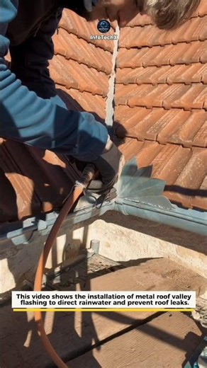 Roof Valley Flashing Install #Roofing #Construction #DIY