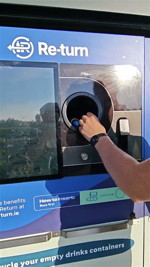 I saw how the bottle recycling machine work in Ireland