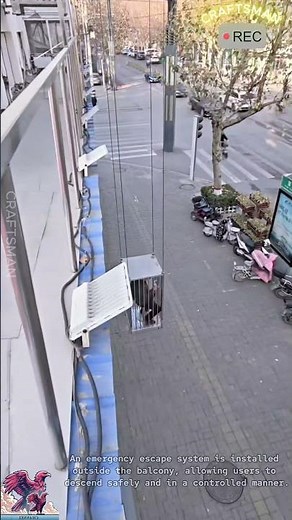 High-rise building emergency escape device #video #viral