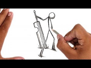 How to Draw a Stickman Artist Step by Step | Easy Drawing Tutorial