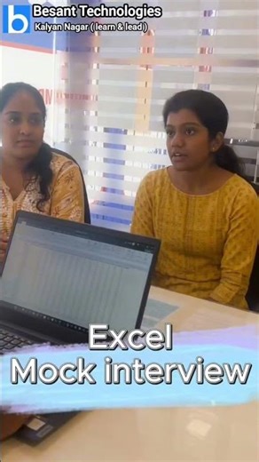 Excel Mock Interview Challenge | Besant technologies | kalyan Nagar