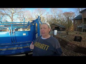 Getting ready to unload the new tilt table and corral system