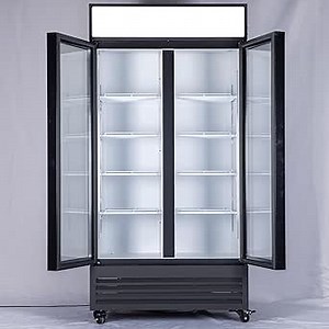 Commercial Refrigerator Display Fridge Cooler,20 Cu Ft Glass Door Merchandiser Beverage Refrigerator with LED Light Adjustable Shelves ETL and NSF Approval,35.6" Wide(Hinge Door)