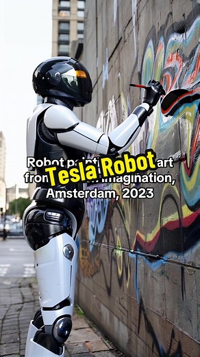 Robot Painting Street Art in Amsterdam 2023