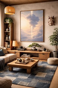 Spirit of the Samurai | Serene Pastel Wall Art | Spiritual Sky Poster in Multiple Sizes - Etsy