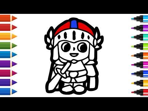 Drawing and Coloring a Cute Little Viking warrior | Easy Step By Step Tutorial