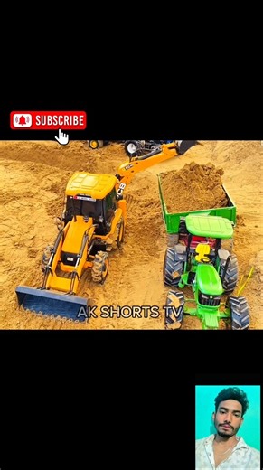 Mini JCB 🚜 Fast Sand Loading 💯