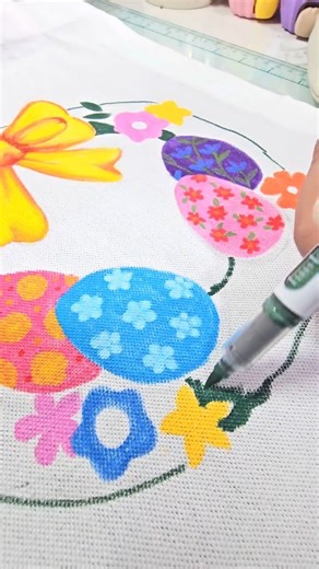 Easter Tote Bag Art with Ohuhu Nahuku Acrylic Markers