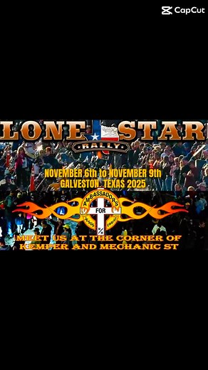 Ambassador’s for Jesus Christ Motorcycle Ministry at Lonestar Rally Galveston, Texas. #afjcmm #jffj #lonestarrally2025 | Al Sue