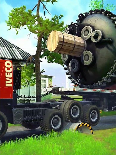 Spintires Mudrunner Truck vs Extreme Broken Road with Speed Bumps Gameplay EP152| #mudrunner