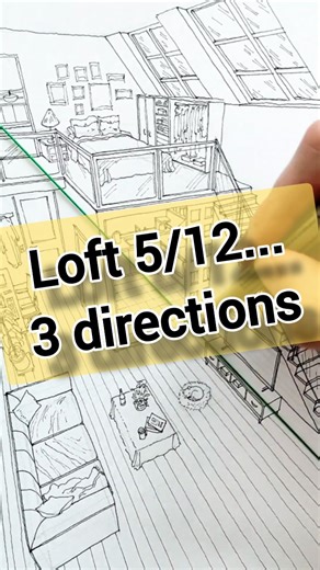 Rob B on Instagram: "⚠️ READ THIS⚠️ Three vanishing points are being used. The horizon line is the imaginary line that joins the two horizontal VPs. It is very high in the paper to achieve this kind of view. The third vanishing point is centered at the bottom. #bkartchitect #art #perspective #drawing #illustration #learn #tutorial"