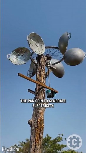 Cooking Up Electricity: Teacher Builds Wind Turbine Using Pans! ⚡🍳