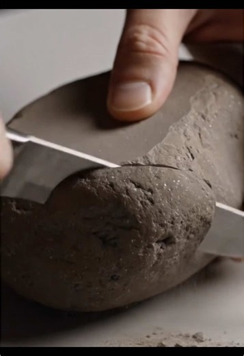 Knife Cutting Stone: ASMR Relaxation Experience