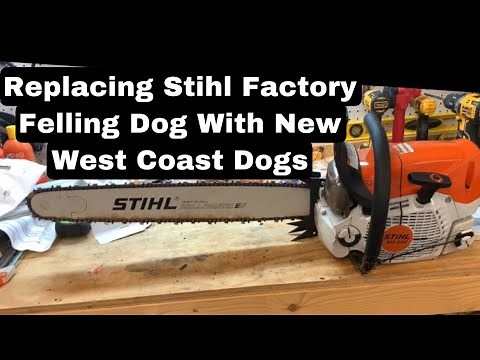 Upgrading Factory Felling Dog With West Coast Dogs On Stihl 462 Chainsaw