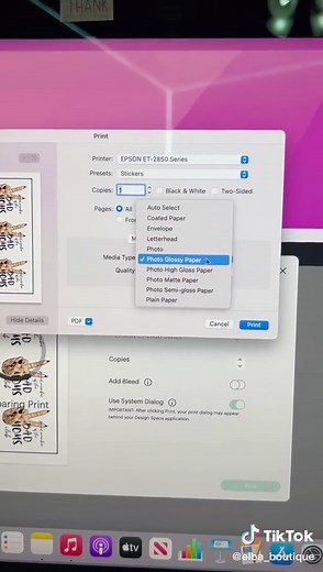 These settings are what has worked best for me. I still suggest you test and play around with it. I am using HTVront glossy printable sticker. Also I am no expert, and learned things on my own. If you have suggestions i’d like to hear them too! #smallbusinesstiktok #PrimeDayDreamDeals #smallbiztiktok #stickers #smallbizzowner #stickermaking If you like my stickers you can find them in my shop… Link in Bio 🥰
