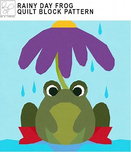 Rainy Day Frog Quilt Block Pattern - Etsy Australia