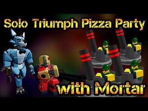 Solo Triumph Pizza Party with Mortar Roblox Tower Defense Simulator
