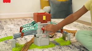 ​Thomas & Friends Toy Train Set Talking Bulstrode & Which-Way Bridge Track Playset with Sounds & Percy Engine for Kids Ages 3+ Years