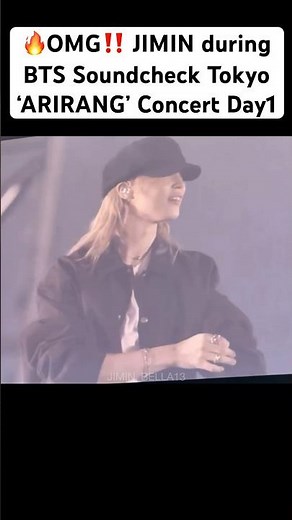 OMG‼️ Jimin BTS Soundcheck for ARIRANG CONCERT in Tokyo, Japan🇯🇵with long hair looks so HOT🔥Day 1