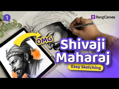 Chhatrapati Shivaji Maharaj Pencil Sketch | Easy Step by Step Shivaji Drawing for Beginners