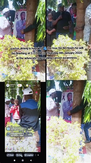 Live Tree Hugging Event for Cancer Awareness