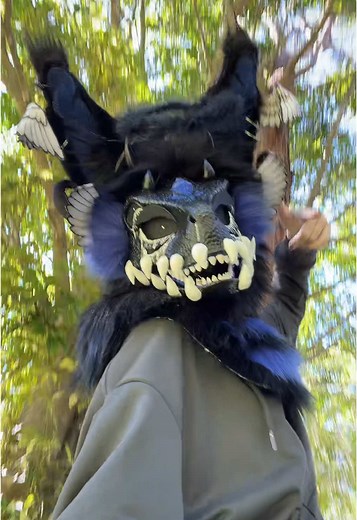 Imagine watching me film this…😭 #dinomask #emo #fursuit #new #fyp ##fursuiter