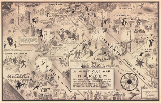 A Night-Club Map of Harlem by E. Simms Campbell, 1932 - Flashbak