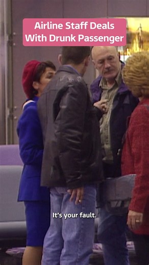 "It's your fault!" Drunk passenger turns on Airline staff when he's refused boarding...✈️🤬 #airline #airport #drunk | Our Stories