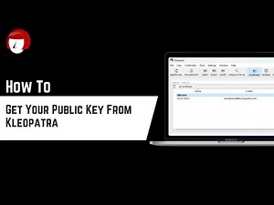 How To Get Your Public Key From Kleopatra (Exporting Your Encryption Key)