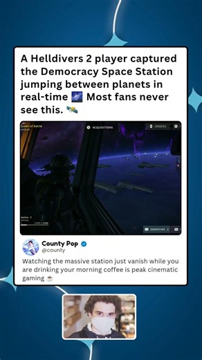 Helldivers 2 Player Caught A Rare Secret Animation From Their Ship Window