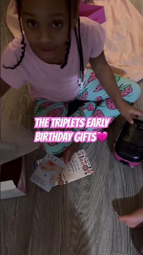 Super cute gifts for 9 year old girls right? #tripletgirls #birthdaygiftsurprise #fypシ゚viral