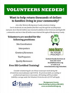 Family Services Needs Volunteers for Income Tax Program