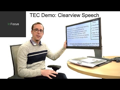 Optelec Clearview Speech Electronic Magnifier with OCR Demonstration