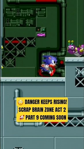 Sonic The Hedgehog – Scrap Brain Zone Act 2 🦔⚡ Walkthrough Part 8 #Shorts